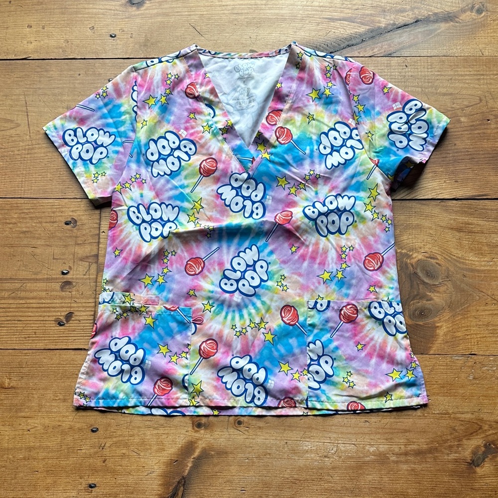 Women's Tie-Dye Scrub Top